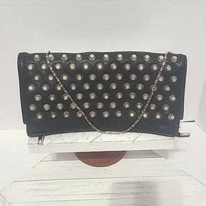 Black Studded crossbody/ clutch purse